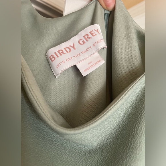 Birdy Grey Sage Green Crepe Alex Convertible Bridesmaid Dress Size XS - Picture 5 of 7